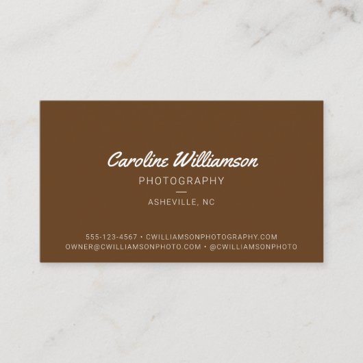 Groovy Retro Brown Orange Botanische Blume Trendy Visitenkarte (Vorderseite)