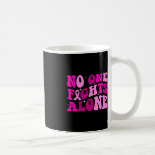 Groovy Retro Brustkrebs Bewusstsein Niemand bekämp Kaffeetasse