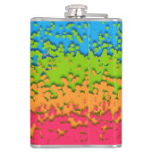 Groovy Retro Bubbly Trippy Funky Panromantic Prix Flachmann (Rückseite)