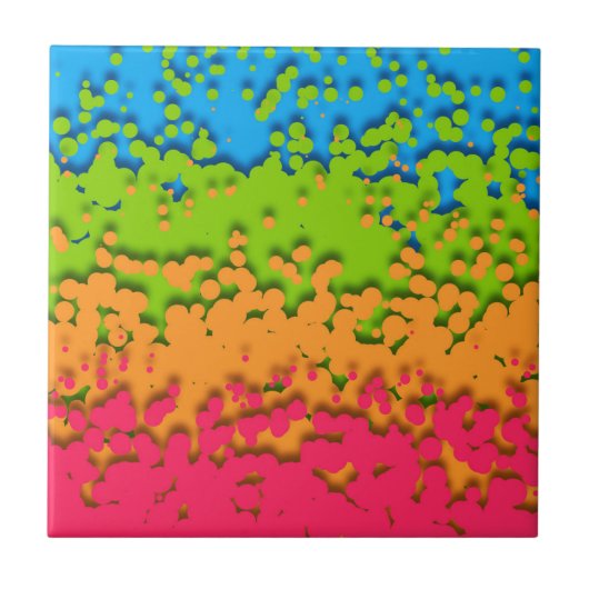 Groovy Retro Bubbly Trippy Funky Panromantic Prix Fliese (Vorderseite)