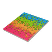 Groovy Retro Bubbly Trippy Funky Panromantic Prix Fliese (Seite)