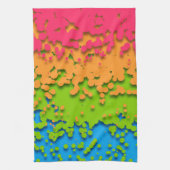 Groovy Retro Bubbly Trippy Funky Panromantic Prix Geschirrtuch (Vertikal)