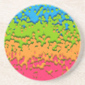 Groovy Retro Bubbly Trippy Funky Panromantic Prix Getränkeuntersetzer (Vorne)