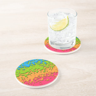 Groovy Retro Bubbly Trippy Funky Panromantic Prix Getränkeuntersetzer