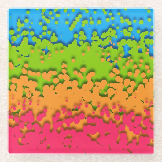 Groovy Retro Bubbly Trippy Funky Panromantic Prix Glasuntersetzer (Vorderseite)