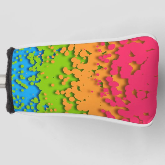 Groovy Retro Bubbly Trippy Funky Panromantic Prix Golf Headcover (Vorderseite)