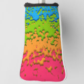 Groovy Retro Bubbly Trippy Funky Panromantic Prix Golf Headcover (Rotieren 90)