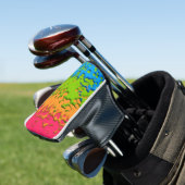 Groovy Retro Bubbly Trippy Funky Panromantic Prix Golf Headcover (In Situ)