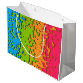 Groovy Retro Bubbly Trippy Funky Panromantic Prix Große Geschenktüte (Rückseite Schrägansicht)