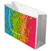 Groovy Retro Bubbly Trippy Funky Panromantic Prix Große Geschenktüte (Vorderseite Schrägansicht)