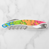 Groovy Retro Bubbly Trippy Funky Panromantic Prix Kellnermesser (Rückseite)