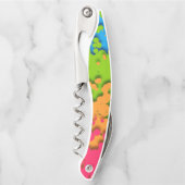 Groovy Retro Bubbly Trippy Funky Panromantic Prix Kellnermesser (Vorderseite)