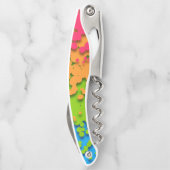 Groovy Retro Bubbly Trippy Funky Panromantic Prix Kellnermesser (Rückseite)