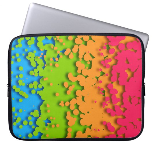 Groovy Retro Bubbly Trippy Funky Panromantic Prix Laptopschutzhülle (Vorderseite)