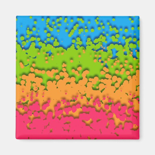Groovy Retro Bubbly Trippy Funky Panromantic Prix Magnet (Vorne)