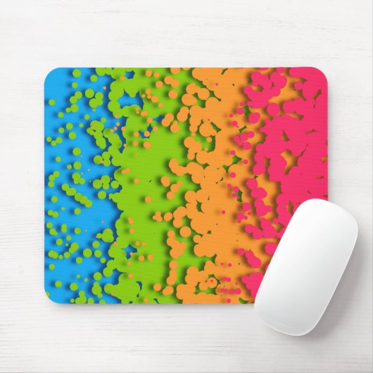 Groovy Retro Bubbly Trippy Funky Panromantic Prix Mousepad (Mit Mouse)