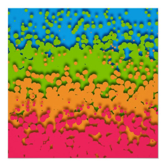 Groovy Retro Bubbly Trippy Funky Panromantic Prix Poster (Vorderseite)