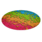 Groovy Retro Bubbly Trippy Funky Panromantic Prix Schneidebrett (Ecke)