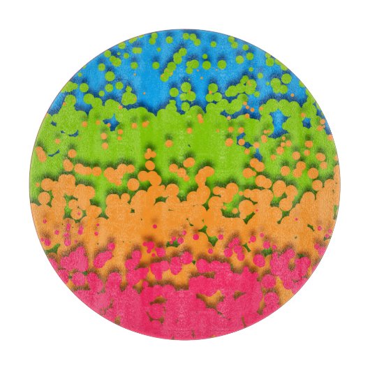 Groovy Retro Bubbly Trippy Funky Panromantic Prix Schneidebrett (Vorderseite)
