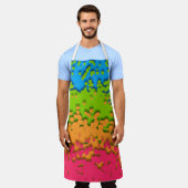 Groovy Retro Bubbly Trippy Funky Panromantic Prix Schürze (Getragen)