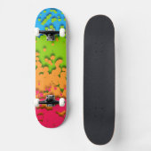 Groovy Retro Bubbly Trippy Funky Panromantic Prix Skateboard (Vorderseite)