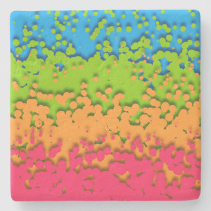 Groovy Retro Bubbly Trippy Funky Panromantic Prix Steinuntersetzer