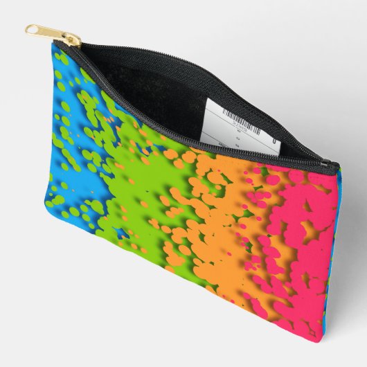 Groovy Retro Bubbly Trippy Funky Panromantic Prix Zubehörtasche (Offen)