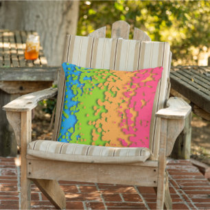 Groovy Retro Bubbly Trippy Funky Panromantischer S Kissen