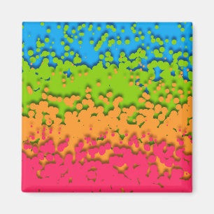 Groovy Retro Bubbly Trippy Funky Panromantischer S Magnet