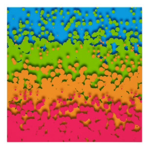 Groovy Retro Bubbly Trippy Funky Panromantischer S Poster