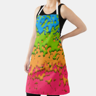 Groovy Retro Bubbly Trippy Funky Panromantischer S Schürze