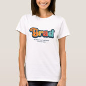 Groovy Retro bunt Graduate typografie T-Shirt (Vorderseite)