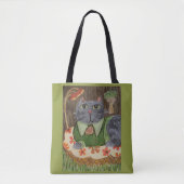 Groovy Retro Cat Folk Tasche (Vorderseite)