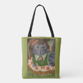 Groovy Retro Cat Folk Tasche (Rückseite)