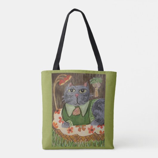 Groovy Retro Cat Folk Tasche (Rückseite)