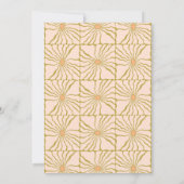 Groovy Retro Chartreuse Botanical Grad Party Foto Einladung (Rückseite)