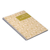 Groovy Retro Chartreuse Botanische Hochzeit Notizblock (Rechte Seite)