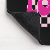 Groovy Retro Checkered Heart Liebe Retro Liebe Val Mousepad (Ecke)