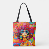 Groovy Retro Chic Pop Tasche (Rückseite)