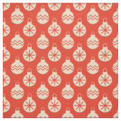 Groovy Retro Christmas Bauble Decorations Rot Stoff (Muster)
