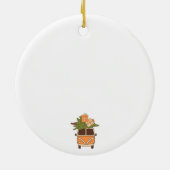 Groovy Retro Christmas Van Keramik Ornament (Hinten)