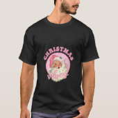Groovy Retro Christmas Vibes Santa Claus Xmas Holi T-Shirt (Vorderseite)