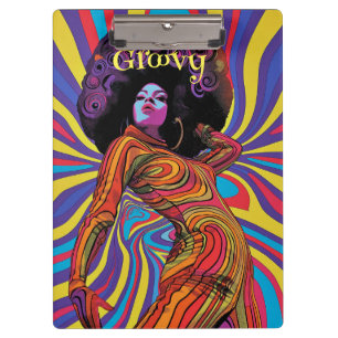 Groovy Retro Clipboard Klemmbrett