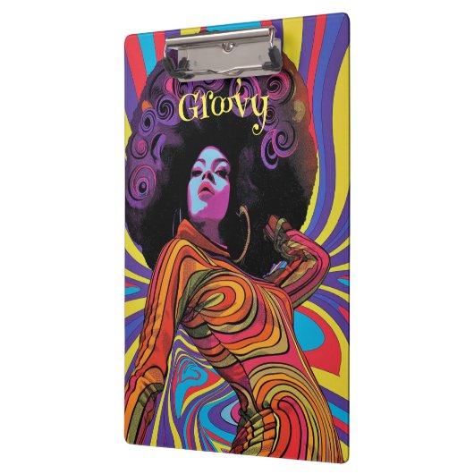 Groovy Retro Clipboard Klemmbrett (Links)