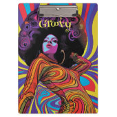 Groovy Retro Clipboard Klemmbrett (Vorderseite)