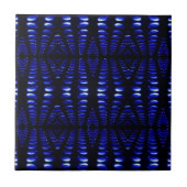 Groovy Retro Cobalt Blue Lava Bubbles Tile Fliese (Vorderseite)
