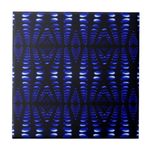 Groovy Retro Cobalt Blue Lava Bubbles Tile Fliese