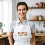 Groovy Retro Cooking ist meine Vibe, Koch Feinschm Lange Schürze<br><div class="desc">Groovy "Kochen ist mein Leben" Koch Schürze. Es ist ein fantastisches Geschenk für Feinschmecker und alle,  die Lieben Zeit in der Küche verbringen.</div>
