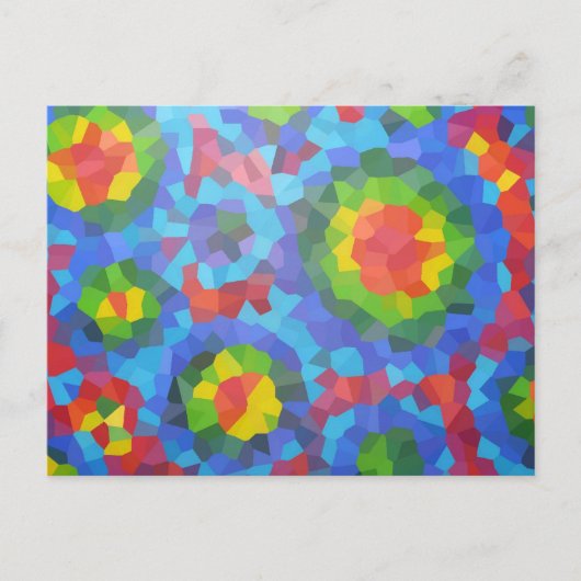 Groovy Retro Crystallized Circles Postkarte (Vorderseite)