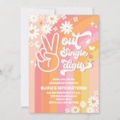 Groovy Retro Daisy 10. Geburtstag Einladung (Vorderseite)